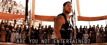 Are You Not Entertained? GIF - Gladiator Movies Entertainment GIFs