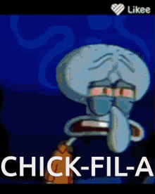 Chickfila Squidward Funny GIF - Chickfila Squidward Funny Squidward GIFs