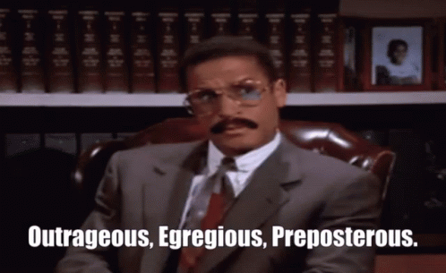 Outrageous Egregious Preposterous Jackie Chiles GIF - Outrageous Egregious  Preposterous Jackie Chiles Seinfeld - Discover & Share GIFs