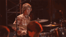 playing drums