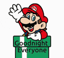 Super Mario Goodnight Everyone GIF - Super Mario Goodnight Everyone GIFs