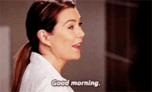 Greys Anatomy Meredith Grey GIF - Greys Anatomy Meredith Grey Good Morning GIFs