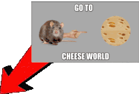 Go To Cheese World Fuck You Sticker - Go To Cheese World Fuck You Cheese Time Stickers