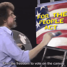 Find The Freedom To Vote On The Canvas Bob Ross GIF - Find The Freedom To Vote On The Canvas Canvas Bob Ross GIFs