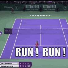 Maria Sharapova Run Run GIF - Maria Sharapova Run Run Radwanska GIFs