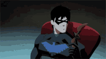 Dickgrayson Nightwing Young Justice GIF - Dickgrayson Nightwing Young Justice Confused GIFs