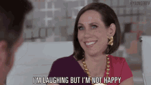 I'M Laughing But I'M Not Happy GIF - Miriam Shor Diana Trout Younger Tv GIFs
