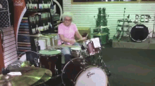 Rock On, Grandma! GIF - Grandma Drummer Drums GIFs