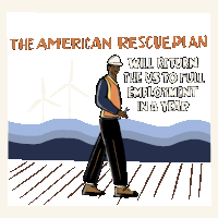 The American Rescue Plan Will Return The Us To Full Employment In One Year Bidens100days Sticker - The American Rescue Plan Will Return The Us To Full Employment In One Year American Rescue Plan Employment Stickers