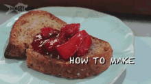 breakfast three berry jam bread