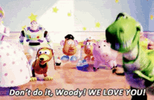 Toy Story Rex GIF - Toy Story Rex Dont Do It Woody We Love You GIFs
