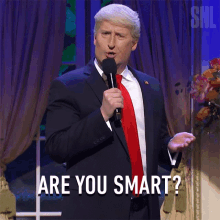 Are You Smart Donald Trump GIF - Are You Smart Donald Trump Saturday Night Live GIFs