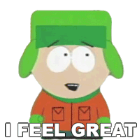 I Feel Great Kyle Broflovski Sticker - I Feel Great Kyle Broflovski South Park Stickers