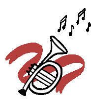 Christmas Trumpet Sticker - Christmas Trumpet Music Stickers