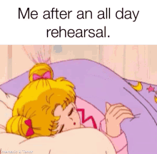Sailor Moon After An All Day Rehearsal GIF - Sailor Moon After An All Day Rehearsal Its Sleeping Time GIFs