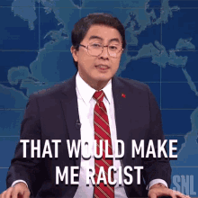 That Would Make Me Racist Chen Biao GIF - That Would Make Me Racist Chen Biao Bowen Yang GIFs