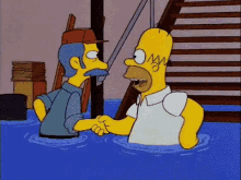Stonecutter Secret Handshake - The Simpsons GIF - The Simpsons Homer Simpson Plumber GIFs