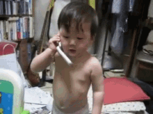 cute baby baby on the phone bow respect