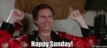 Happy Sunday Happy Dance GIF - Happy Sunday Happy Dance Will Ferrell GIFs