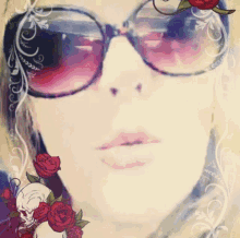 selfie shades on filter rose skulls