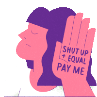Shut Up And Equal Pay Me Talk To The Hand Sticker - Shut Up And Equal Pay Me Talk To The Hand Hand Stickers