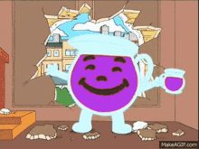 Purple Kool Aid Man GIF - Purple Kool Aid Man Kool Aid GIFs