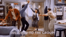 excited seinfeld happy welcome to the group hyped up