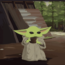 Sipping A Drink Yoda GIF - Sipping A Drink Yoda South Park GIFs