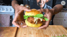 Fried Chicken Burger Food52 Delicious Burger GIF - Fried Chicken Burger Food52 Delicious Burger Homemade Burger GIFs