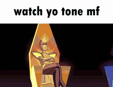 watch yo tone mf steven universe yellow diamond i said watch yo tone i said watch your tone