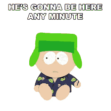 hes gonna be here any minute kyle broflovski south park s4e17 a very crappy christmas