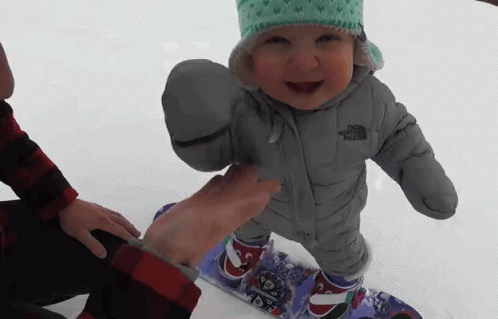 Baby Snowboard GIF - Baby Snowboard Happy GIFs