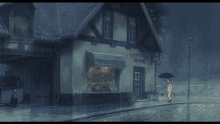 kikis delivery service raining rainy night anime
