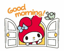 Good Morning My Melody GIF - Good Morning My Melody Bird GIFs