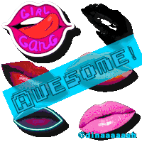 Awesome Lips Sticker - Awesome Lips Sticker Stickers