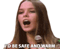 Id Be Safe And Warm Michelle Phillips Sticker - Id Be Safe And Warm Michelle Phillips The Mamas And The Papas Stickers