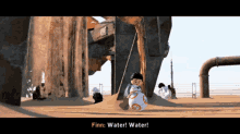 Lego Star Wars Finn GIF - Lego Star Wars Finn Water Water GIFs
