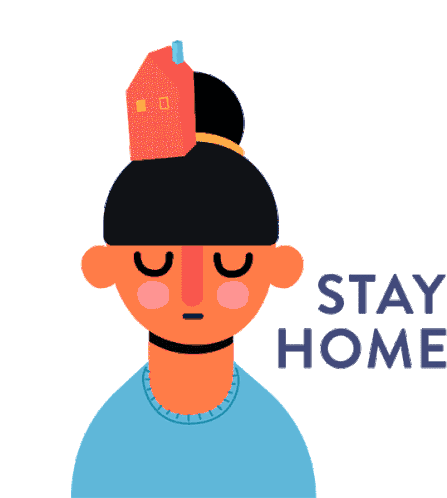 Stay Home Social Distancing Sticker - Stay Home Home Social Distancing Stickers