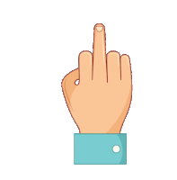 Hand Middle Finger Sticker - Hand Middle Finger Move Stickers