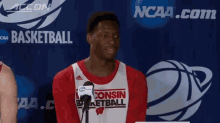 Nigel Hayes Press Conference Accident GIF - Ncaa March Madness GIFs