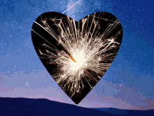 Heart Fireworks GIF - Heart Fireworks Stars GIFs