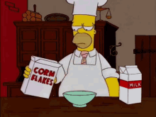 Homer Simpson Cereal GIF - Homer Simpson Cereal Burn GIFs