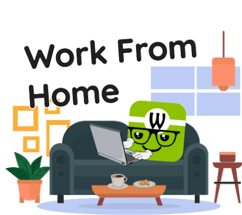 working from home gif
