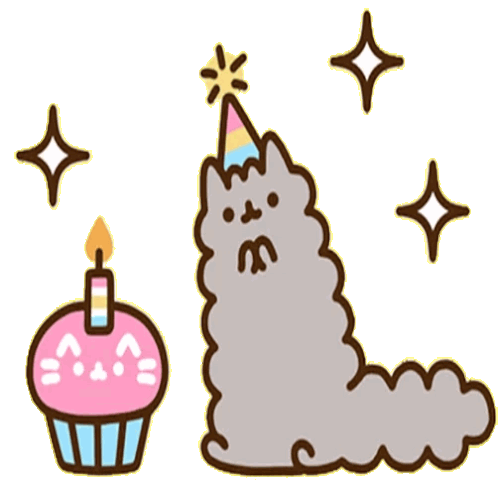 pusheen birthday cupcake