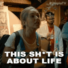 This Shit Is About Life Jessica Rothe GIF - This Shit Is About Life Jessica Rothe Utopia GIFs