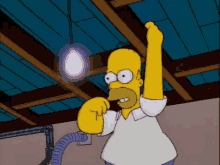 homer simpson lights out knock out batting light bulb