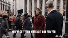 Youve Got Your Work Cut Out For You Olivia Benson GIF - Youve Got Your Work Cut Out For You Olivia Benson Dominick Carisi Jr GIFs