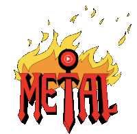Metal Rock On Sticker - Metal Rock On Fire Stickers