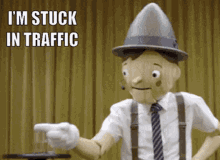 Im Stuck In Traffic Pinocchio GIF - Im Stuck In Traffic Pinocchio White Lies GIFs