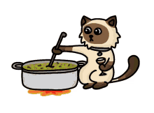 siamese cat cook i love cooking i love food